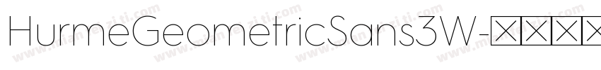 HurmeGeometricSans3W字体转换