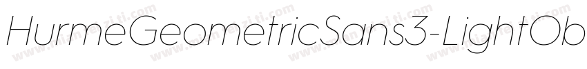 HurmeGeometricSans3-LightObl字体转换