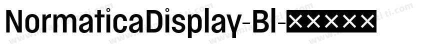NormaticaDisplay-Bl字体转换