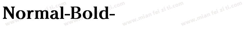 Normal-Bold字体转换