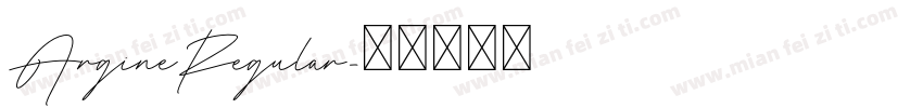 ArgineRegular字体转换