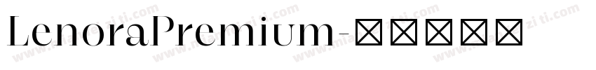 LenoraPremium字体转换