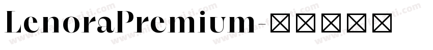 LenoraPremium字体转换