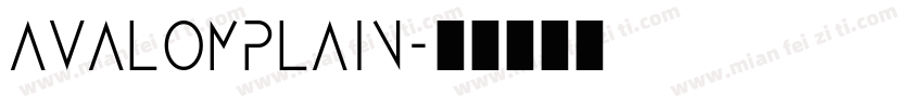 avalomplain字体转换