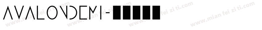 avalondemi字体转换
