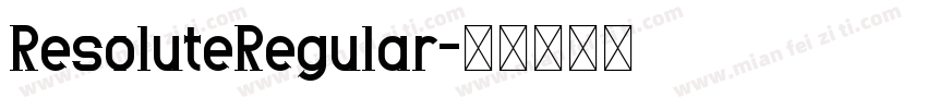 ResoluteRegular字体转换