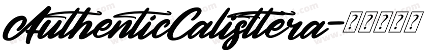 AuthenticCalisttera字体转换