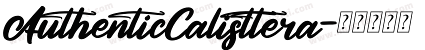 AuthenticCalisttera字体转换