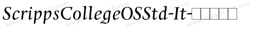 ScrippsCollegeOSStd-It字体转换