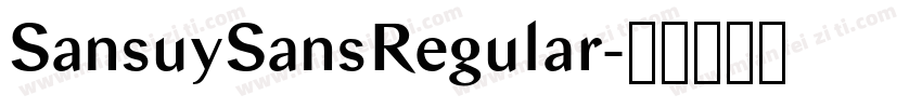 SansuySansRegular字体转换