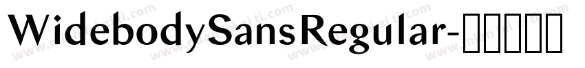 WidebodySansRegular字体转换
