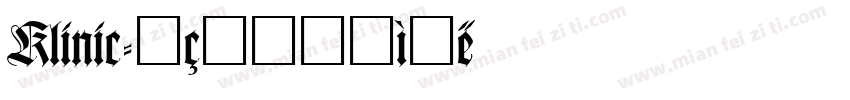Klinic字体转换