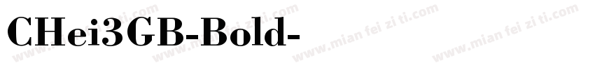 CHei3GB-Bold字体转换