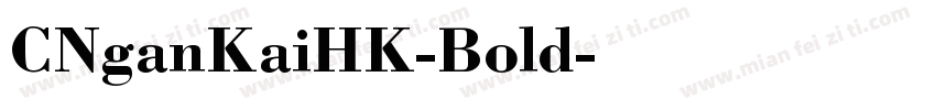 CNganKaiHK-Bold字体转换