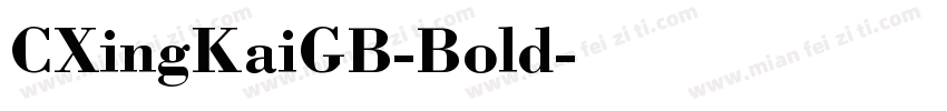 CXingKaiGB-Bold字体转换