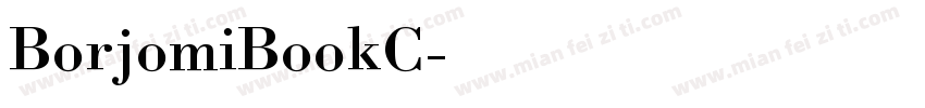 BorjomiBookC字体转换