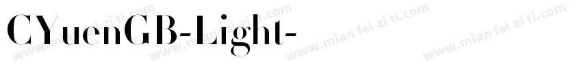 CYuenGB-Light字体转换