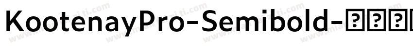 KootenayPro-Semibold字体转换