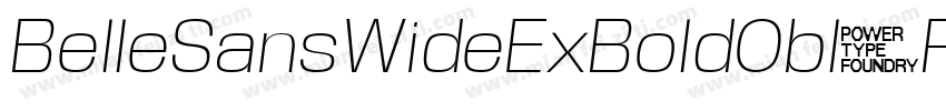 BelleSansWideExBoldObl-Regular字体转换