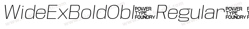 WideExBoldObl-Regular字体转换