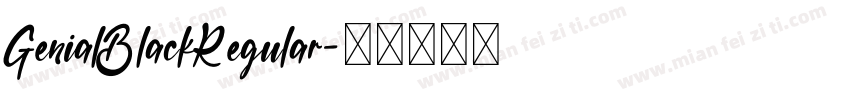 GenialBlackRegular字体转换