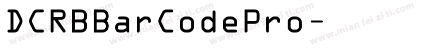 DCRBBarCodePro字体转换