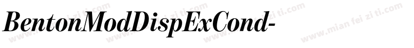 BentonModDispExCond字体转换