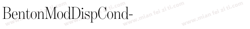 BentonModDispCond字体转换
