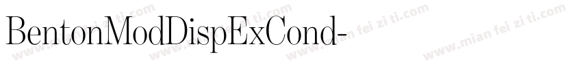 BentonModDispExCond字体转换