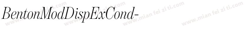 BentonModDispExCond字体转换