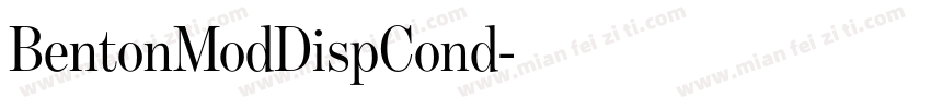 BentonModDispCond字体转换