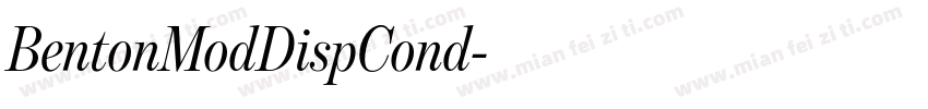 BentonModDispCond字体转换