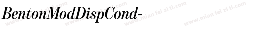BentonModDispCond字体转换