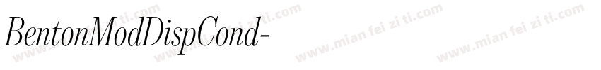 BentonModDispCond字体转换