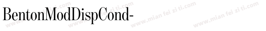 BentonModDispCond字体转换