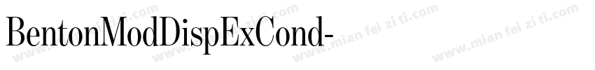 BentonModDispExCond字体转换