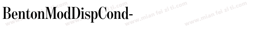 BentonModDispCond字体转换