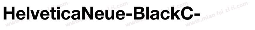 HelveticaNeue-BlackC字体转换