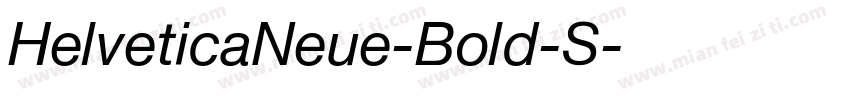 HelveticaNeue-Bold-S字体转换