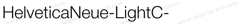 HelveticaNeue-LightC字体转换
