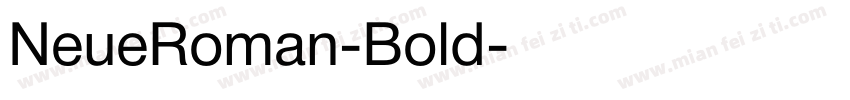 NeueRoman-Bold字体转换