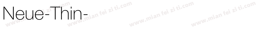 Neue-Thin字体转换