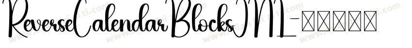 ReverseCalendarBlocksJNL字体转换