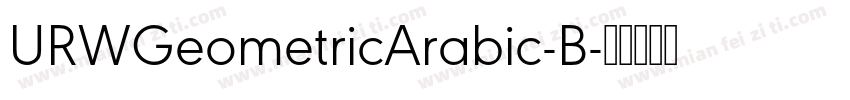 URWGeometricArabic-B字体转换