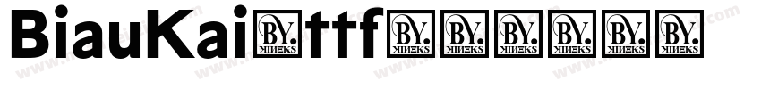 BiauKai.ttf字体转换