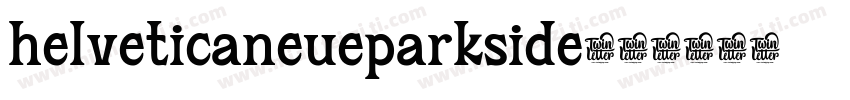 helveticaneueparkside字体转换
