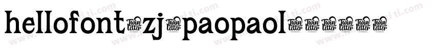 hellofont_zj_paopaol字体转换