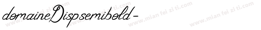 domaineDispsemibold字体转换