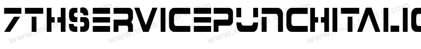 7thservicepunchitalic字体转换