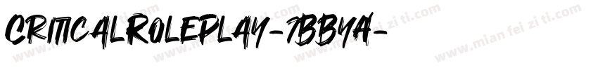CriticalRolePlay-7BByA字体转换